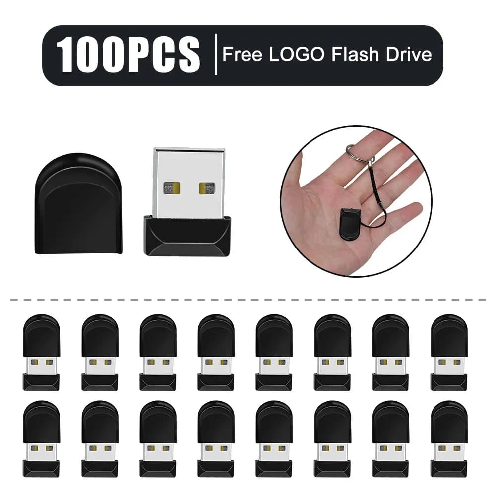 100 pz/lotto Mini piccolo flash usb 2.0 stick Pendrive 4GB 8GB 16GB 32GB 64GB USB Flash Drive logo personalizzato gratuito cool pen drive cle Usb