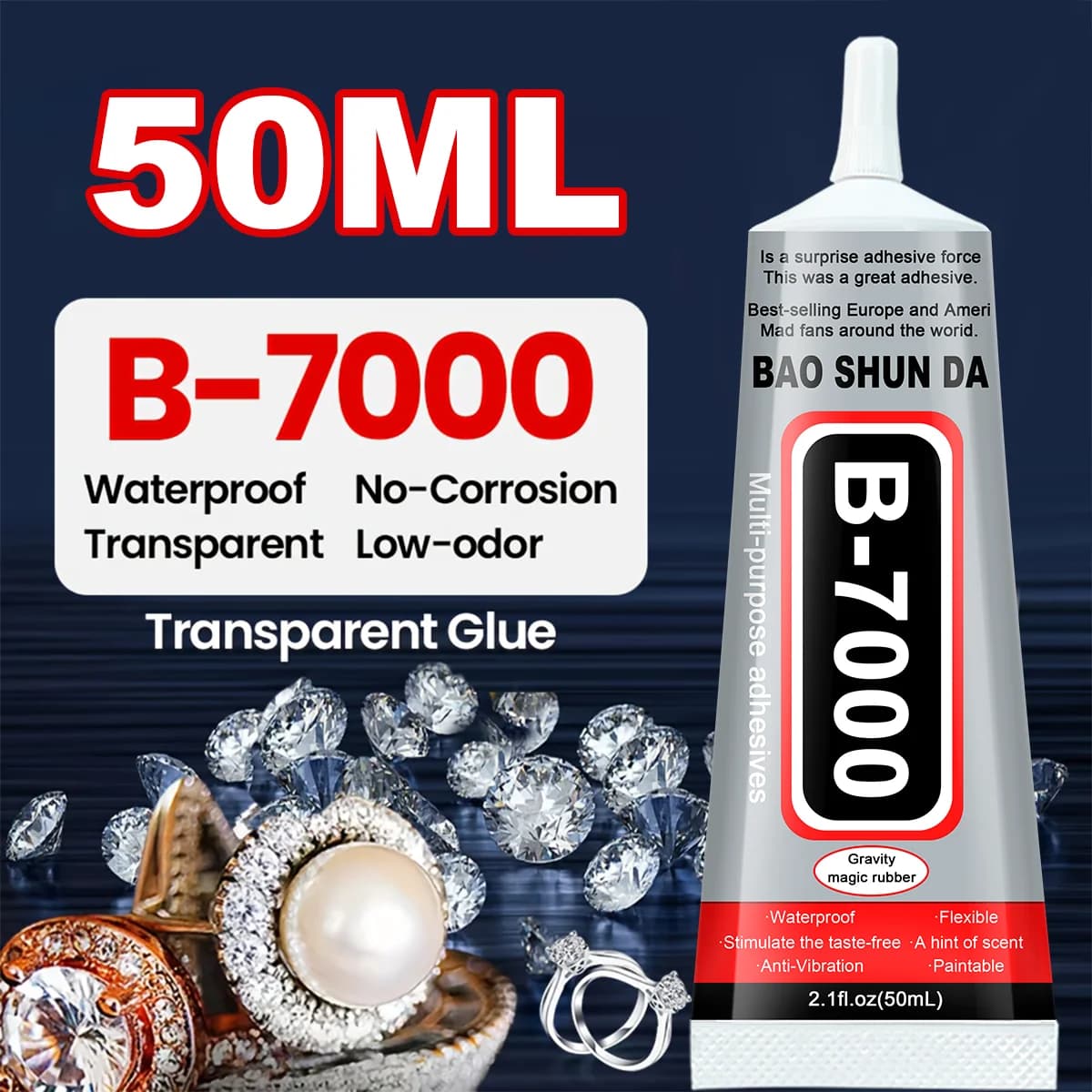 B7000 Colla 15/25/50/110ML Resina Epossidica Riparazione Adesivo Cellulare Touch Screen Gioielli Artigianali Colla Strumento Con Presa Fine ago