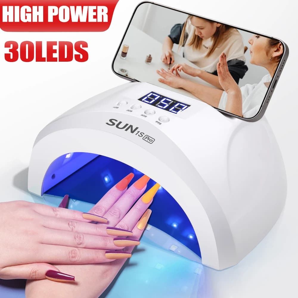 LINMANDA SUN1S Essiccatore per unghie Lampade LED UV 48W per manicure 30 LED Essiccazione smalto gel per unghie 4 timer con display LCD Strumenti per unghie