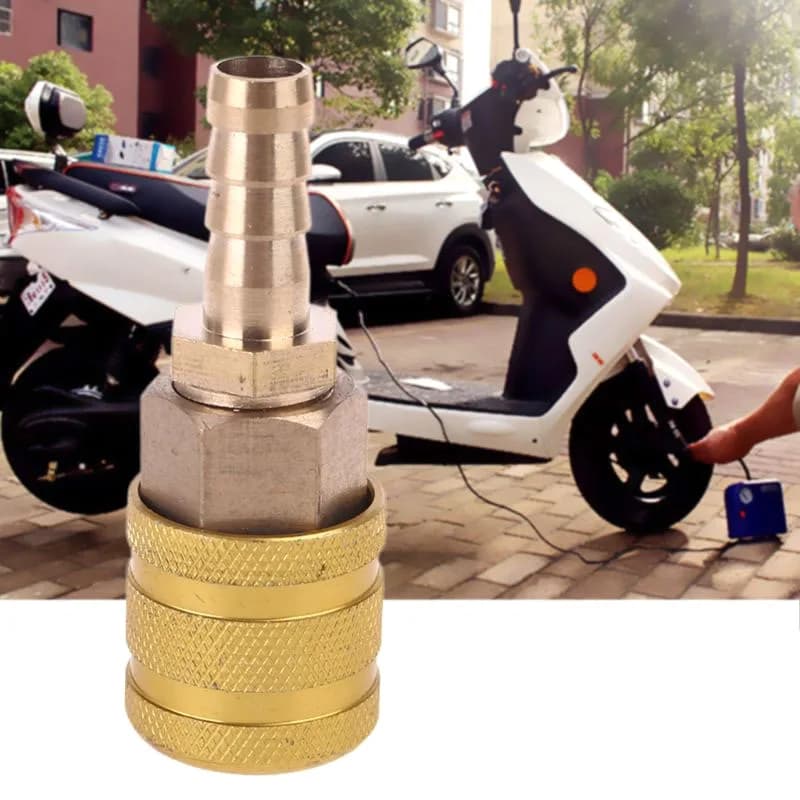 6mm/8mm Auto Valvola Della Gomma Clip Pompa Ugello Morsetto Connettore In Ottone Solido Bicicletta Moto Auto Pneumatico Air Chuck Gonfiatore Pompa Adattatore