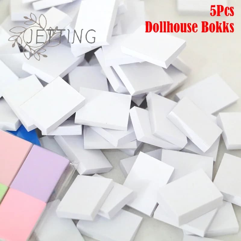 (SMTGDP11) 5 Pezzi Libri in Miniatura 1:12 per Casa delle Bambole, Mini Libri con Pagine Girevoli, Giocattolo per Bambini, Accessori per Casa delle Bambole