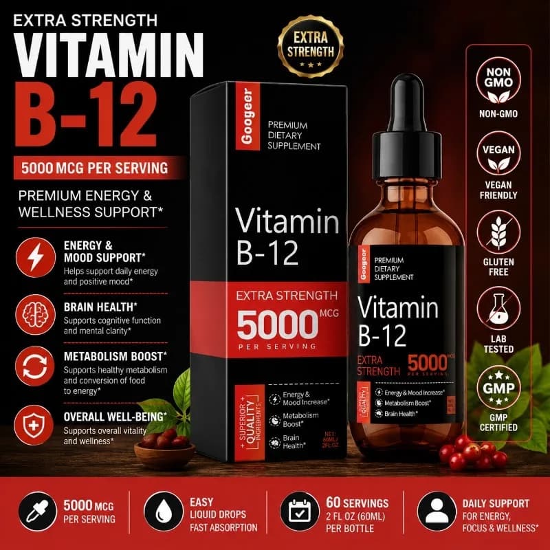 Seaweed Extract and Vitamin B12 Daily Nutrition Supplement Formula Marine Plant Wellness Support for Men and Women Adults,60ml