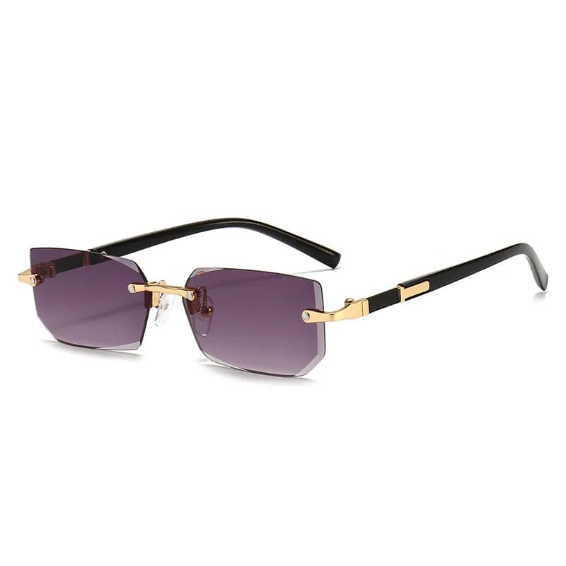 Sunglasses Without Montature Rectangular to Fashion Popular for Women and Men, Small Sunglasses Squares for Women and Man, Ideal for Summer Travel