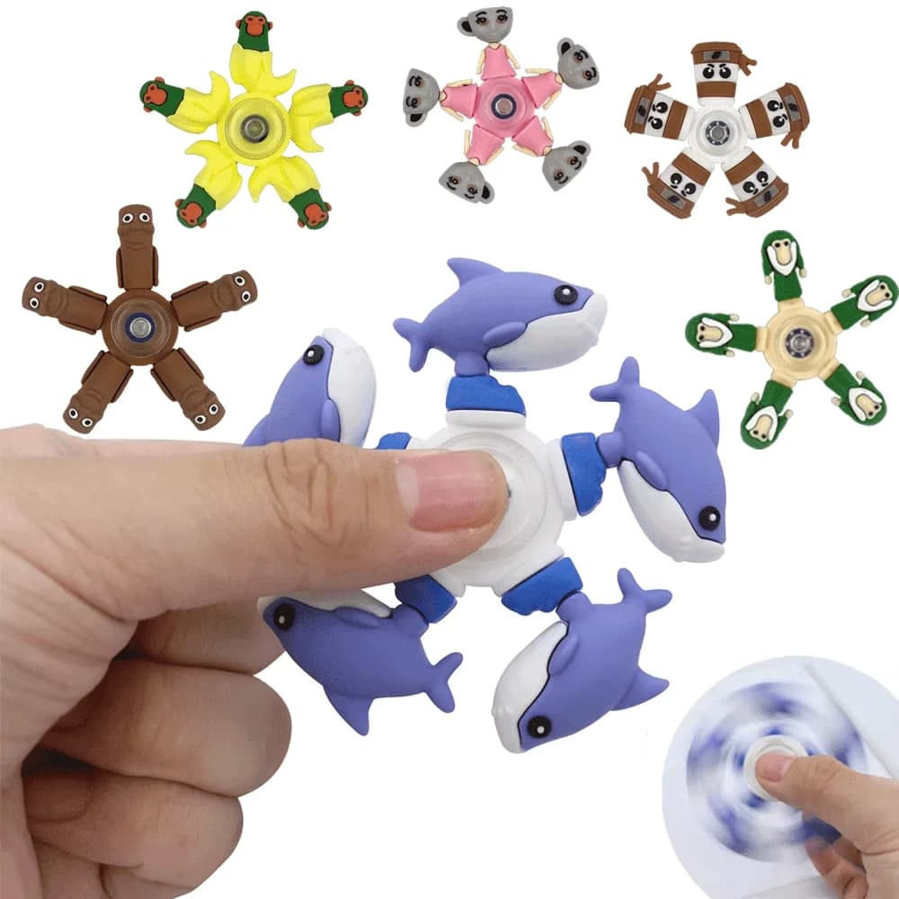 Italiano Brainrot Tung Deformato Fidget Spinner Catena Giocattolo Antistress Mano Spinner Vent Giocattolo Per Adulti Alleviare Lo Stress Agitarsi Sensoriale Giroscopio
