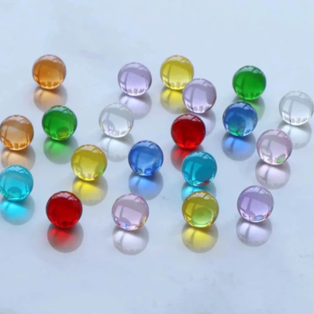 Diametro 20mm Sfere di vetro tinta unita Sfera di cristallo Decorazione trasparente Acquario Acquario Gioco fai da te Pezzi d'arte Ornamento Sfere di vetro