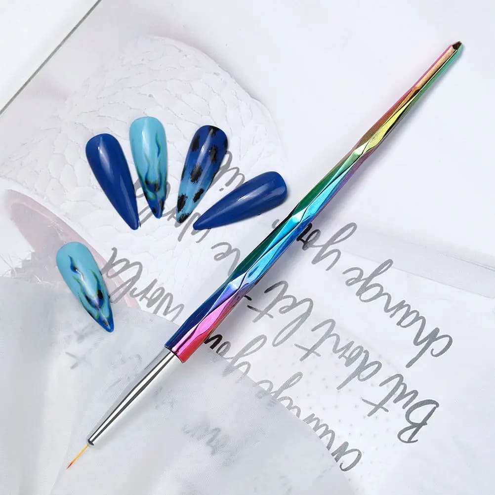 Set di 3 pennelli per nail art, strumento da disegno per manicure, leggero e resistente, per disegnare unghie fai da te, accessorio per pittura e design per saloni di bellezza