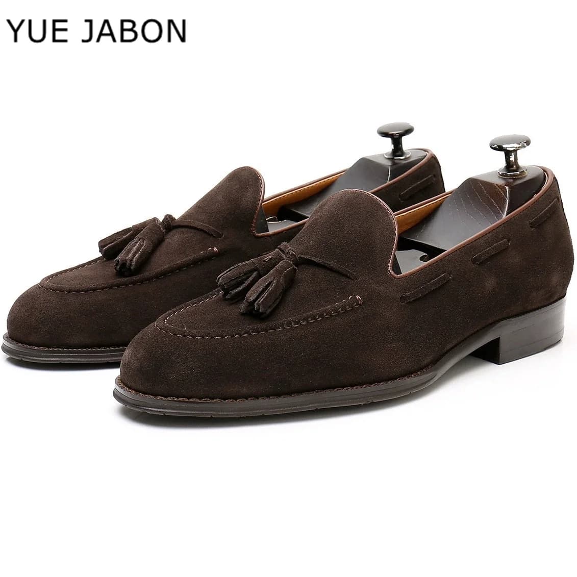 Gran bretagna Retro uomo a punta in pelle scamosciata nappe appartamenti scarpe in vera pelle mocassini Casual abito formale calzature Sapatos Tenis Masculino