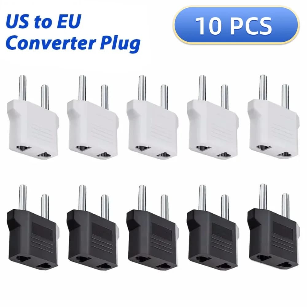 3/5/10Pcs US to EU Converter Plug 4mm/4.8mm Electrical Socket Plugs Adapters American China Europe Plug Adapter Converter Socket