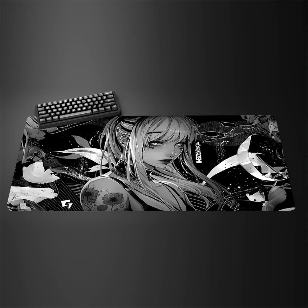 YUki Aim Gaming Mouse Pad Tappetino per mouse antiscivolo Kazemi Anime Tappetino per mouse grande Gamer Computer professionale Tappetini da scrivania grandi Tappetino per tastiera