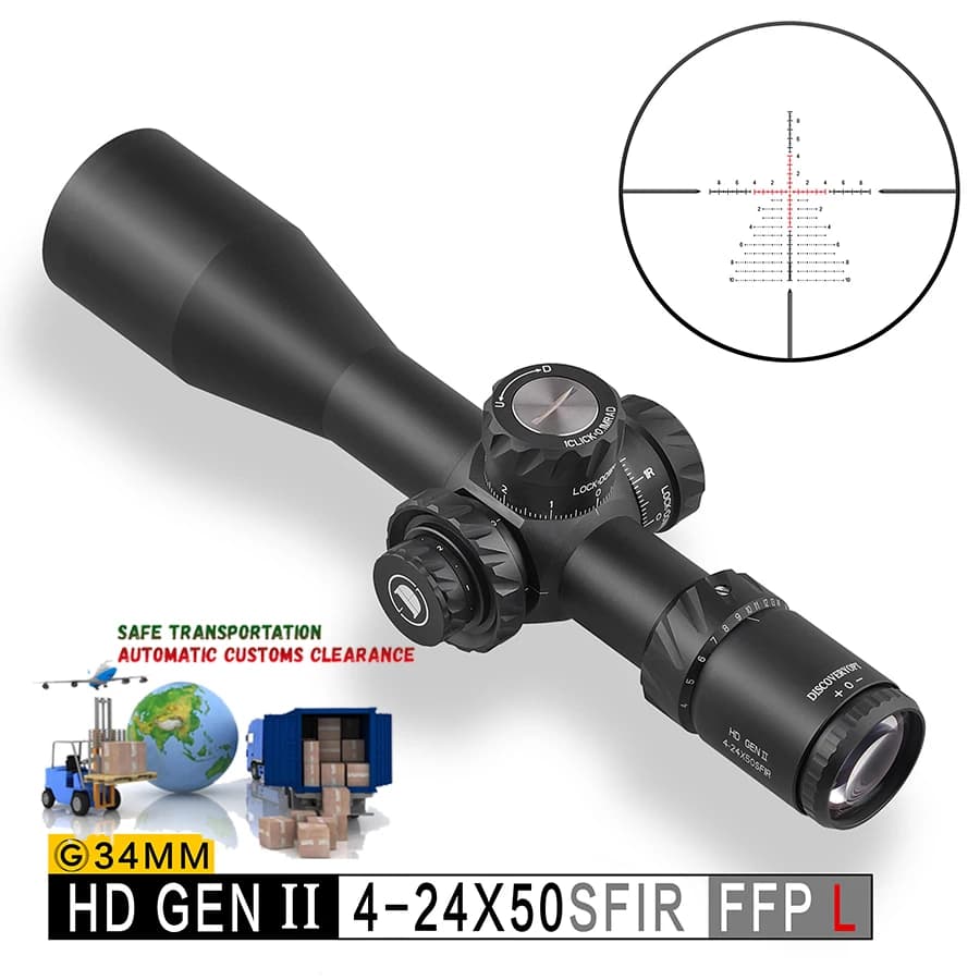 Discovery Opt-HD Gen II 4-24x50sfir FFP L Telescopio da esterno Dispositivo ottico con zoom ad alta definizione per uso esterno