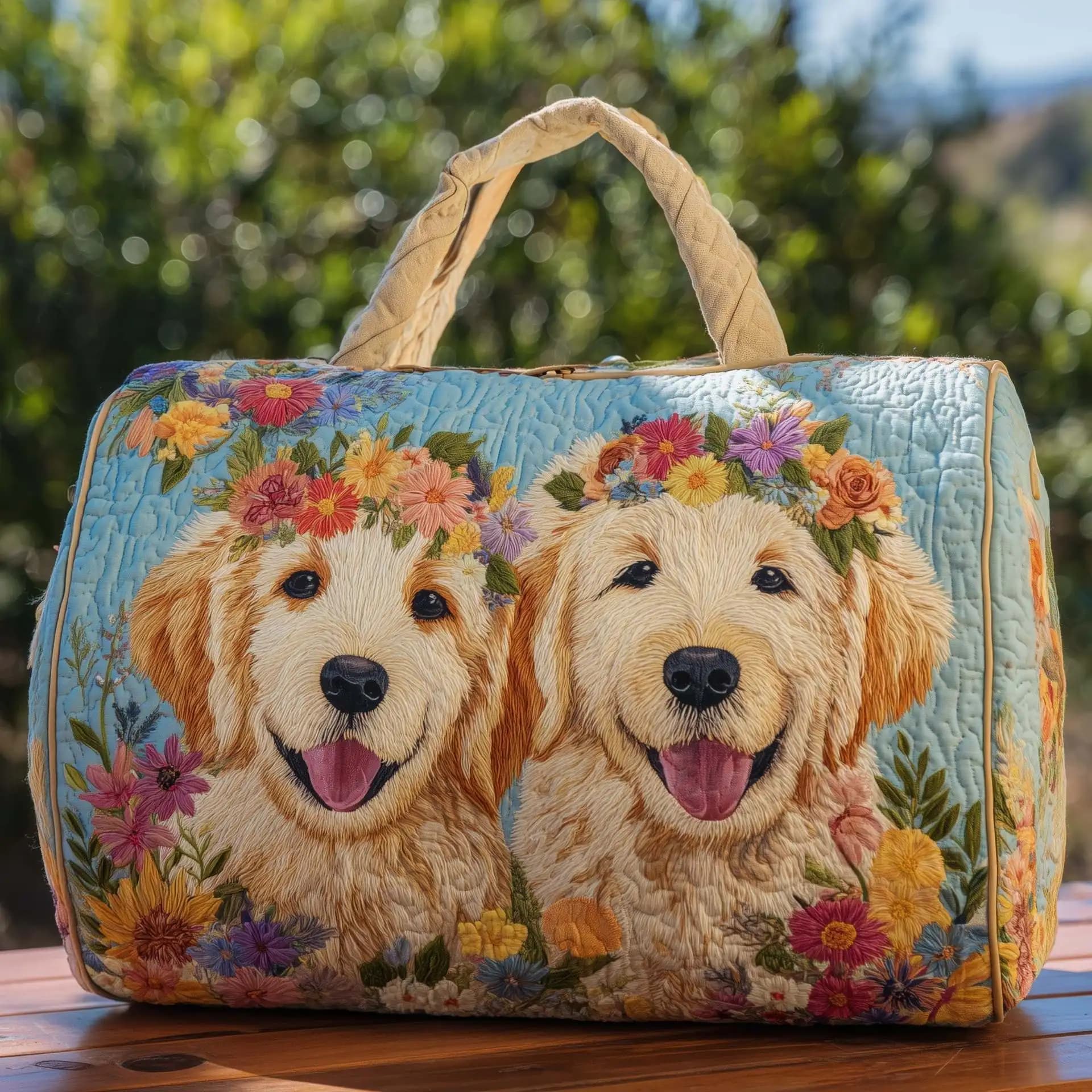 Borse trapuntate stampate in 3D, divertenti borse regalo personalizzate per cani, borsa a mano, borsa tote, borsa personalizzata per addestramento, viaggio, spiaggia, escursioni, campeggio