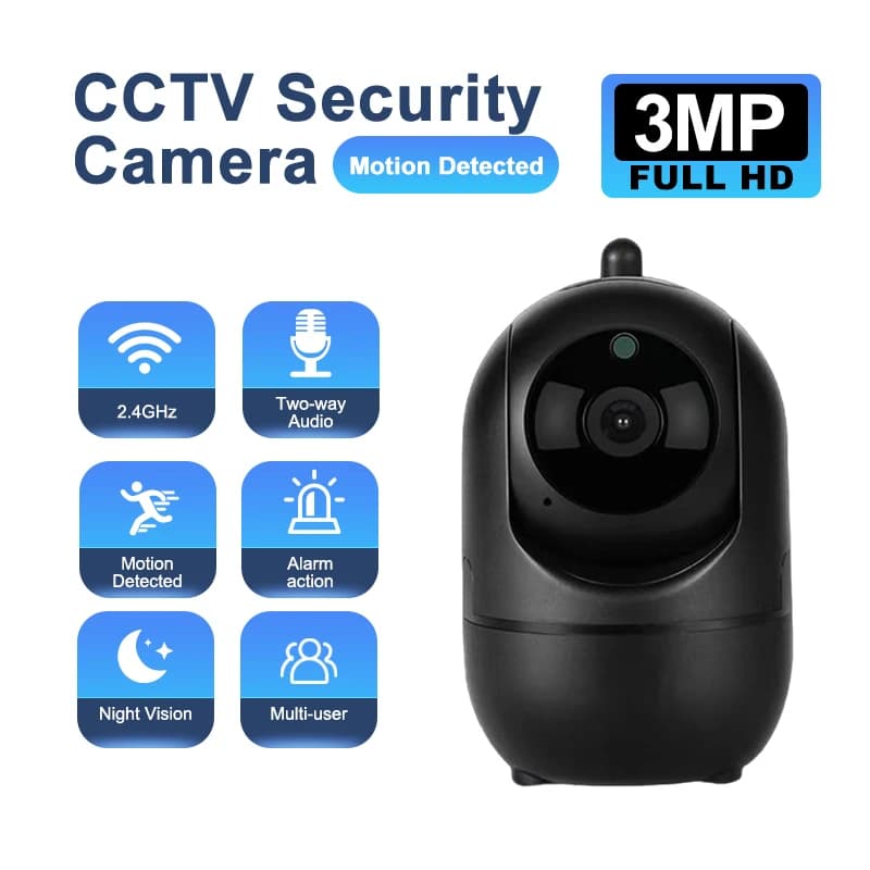 Baby Monitor WiFi con Telecamera IP 296P (3MP) Full HD, Tracciamento Automatico, Audio Bidirezionale, Visione Notturna, Sicurezza Domestica Intelligente