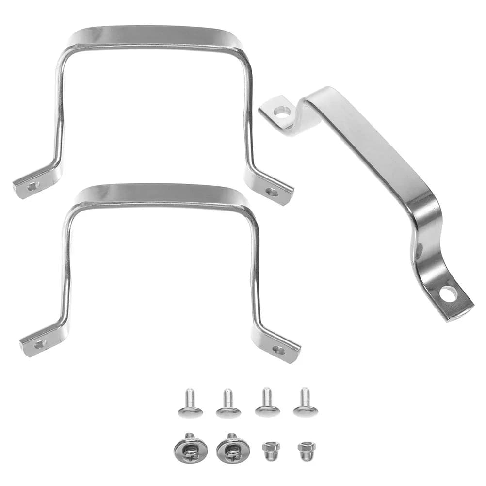 3Pcs Universal Stainless Steel Pot Handles Set Replacement Side Handles Lid Grip for Wok Frying Pan Steamer Saucepan Kitchen