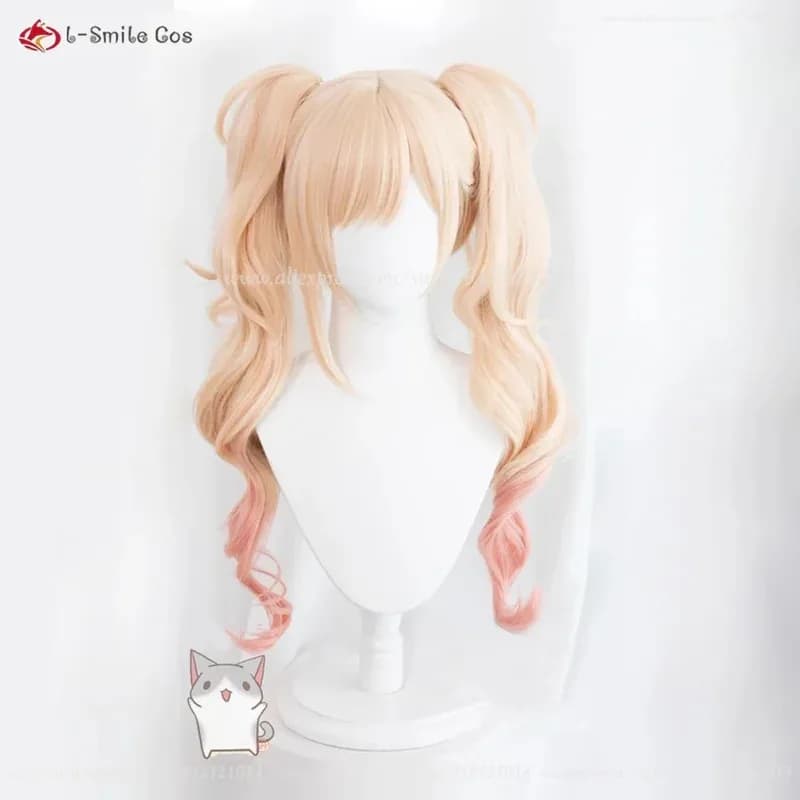 Anime Bionda Rosa Coda di cavallo Clip Parrucche Cameriera Marin Kitagawa Parrucca Cosplay Capelli sintetici resistenti al calore