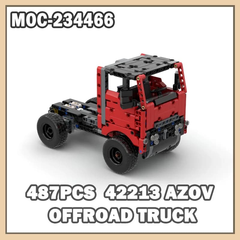 Moc-234466 Camion Piccoli Blocchi di Costruzione Rimorchio Fuoristrada Blocchi di Costruzione Giocattoli Educativi Pista Auto Fai Da Te Giocattolo Per Bambini