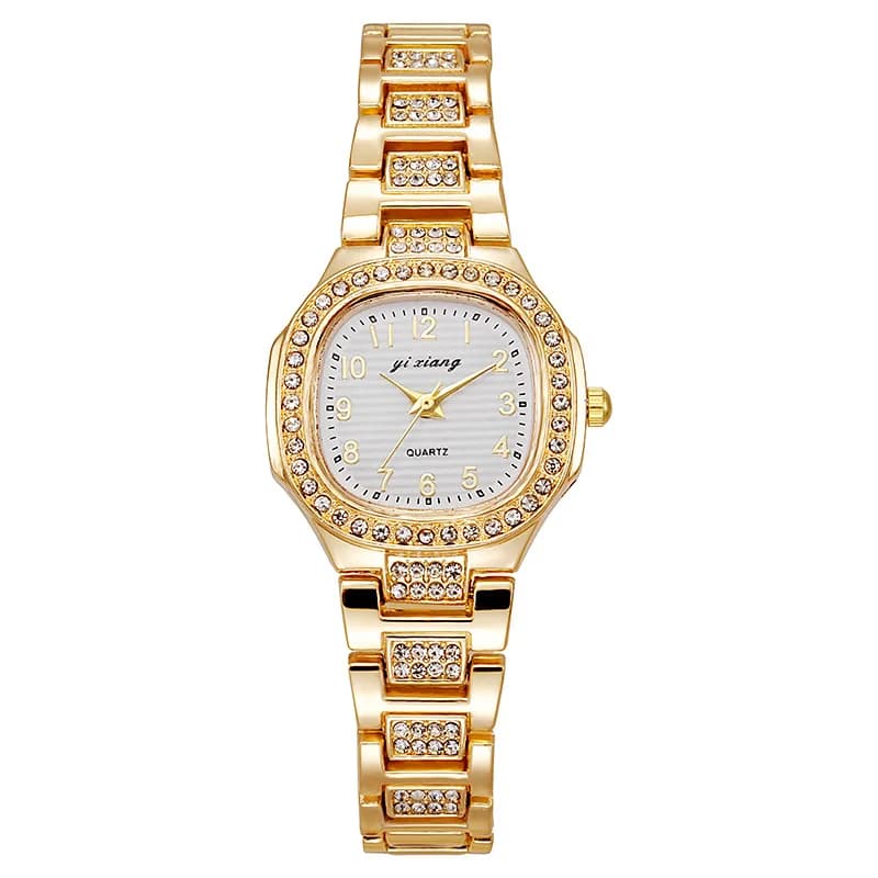 Women's Luxury Watches with Arab Dial in Strass, Quartz Watch with Stainless Steel Strap, Wholesale