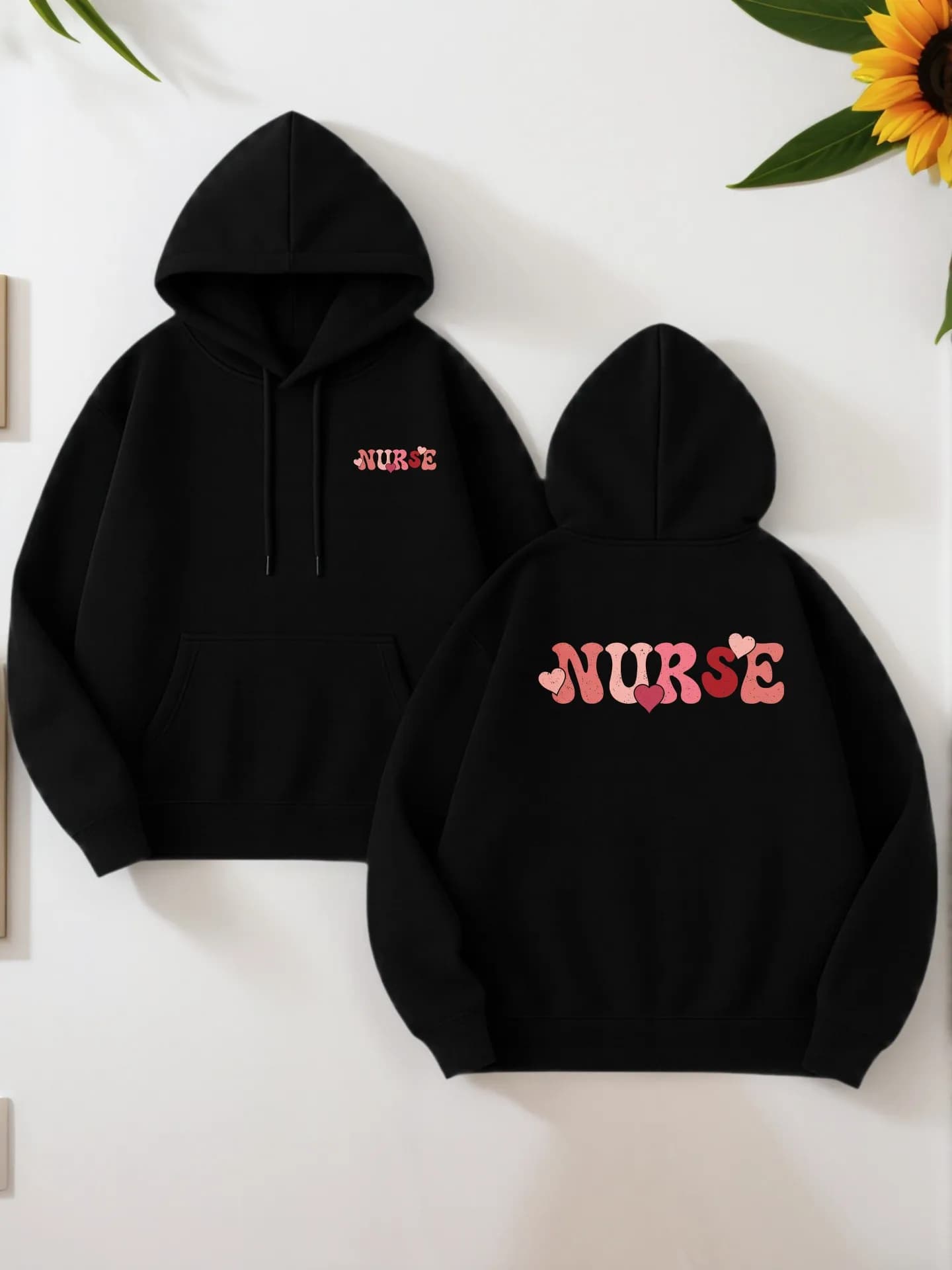 Felpa con cappuccio grafica da uomo, stampa di cartoni animati e lettere, stile casual, in pile, per giovani uomini, da indossare tutti i giorni