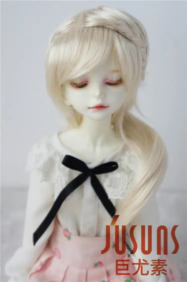 JD188 1/12 1/6 1/4 1/3 Bella Treccia BJD Parrucca Sintetica Mohair Vestito OB11 YOSD MSD SD da 4-5 Pollici a 8-9 Pollici Accessori per Capelli bambola