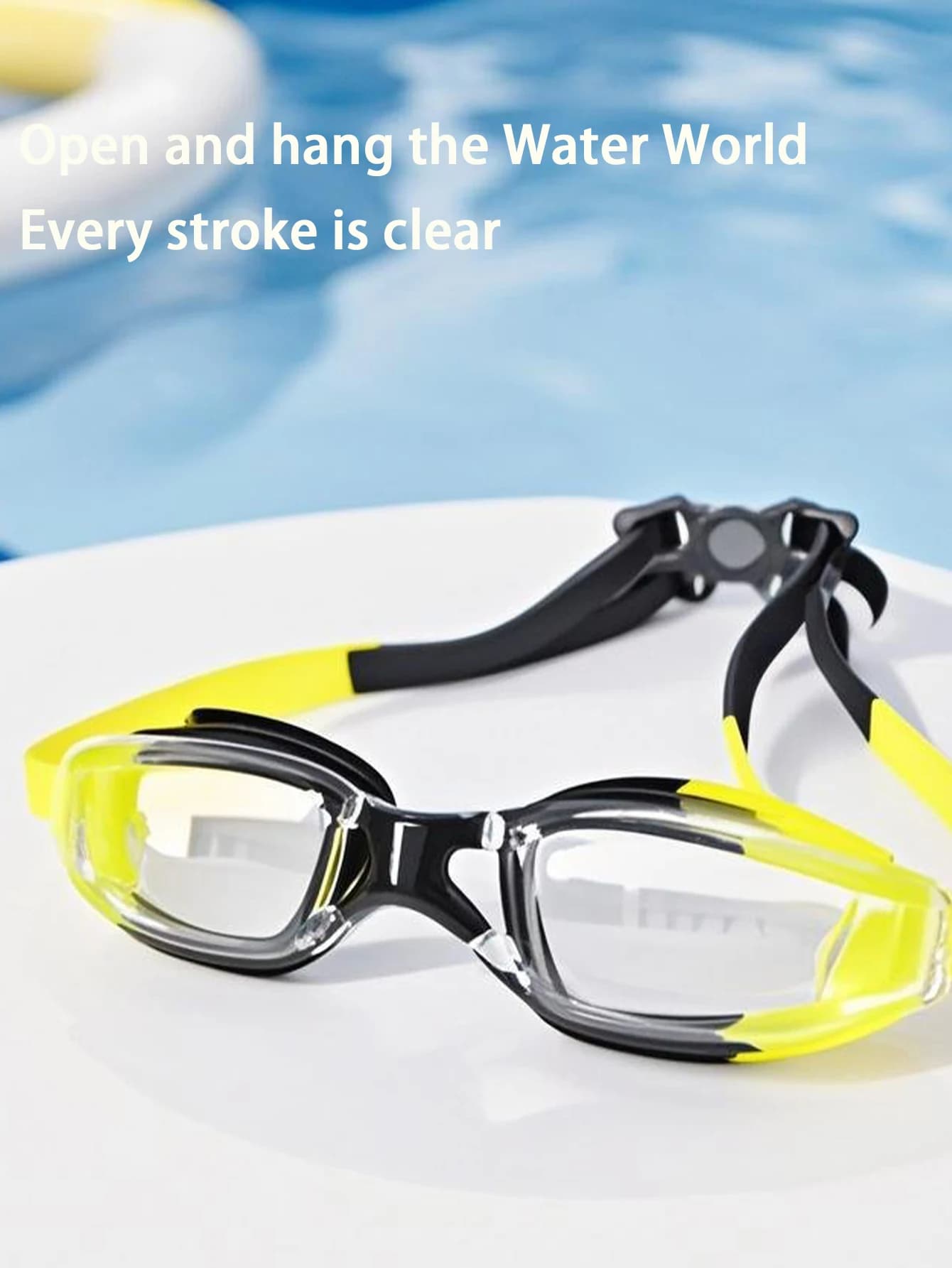 Waterproof high-definition swimwear with large frame, swim glasses for men and women, diving and swimming equipment
