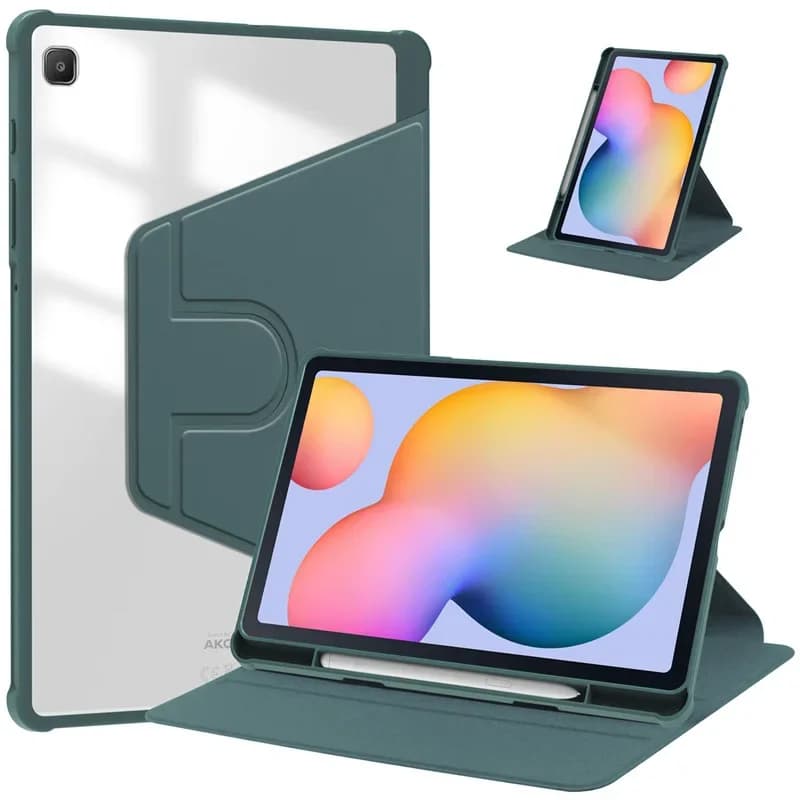 360 ° Custodia per tablet in pelle di vibrazione di lusso rotante per Samsung Galaxy Tab S6 Lite 10.4 2024 SM-P620 P610 P615 Custodia protettiva antiurto