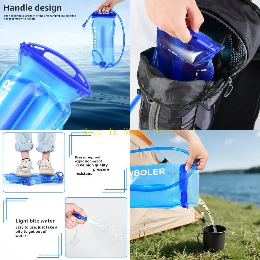U1JC Water Reservoir Hydrates Pack Storage Bag Folding Water Reservoir for Outdoor