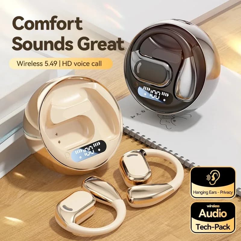 Auricolari Bluetooth wireless M76 per sport e musica con microfono integrato, adatti per Android e iOS