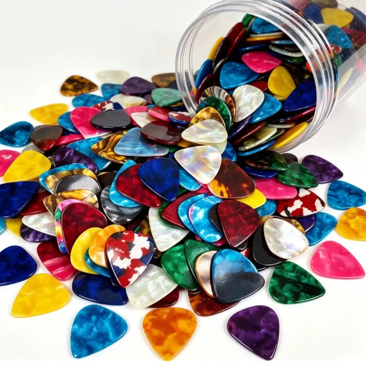 84Pcs 0.46mm Mixed Color Celluloid Guitar Picks Plectrum Set Musical Accessories for Acoustic Electric ZSY