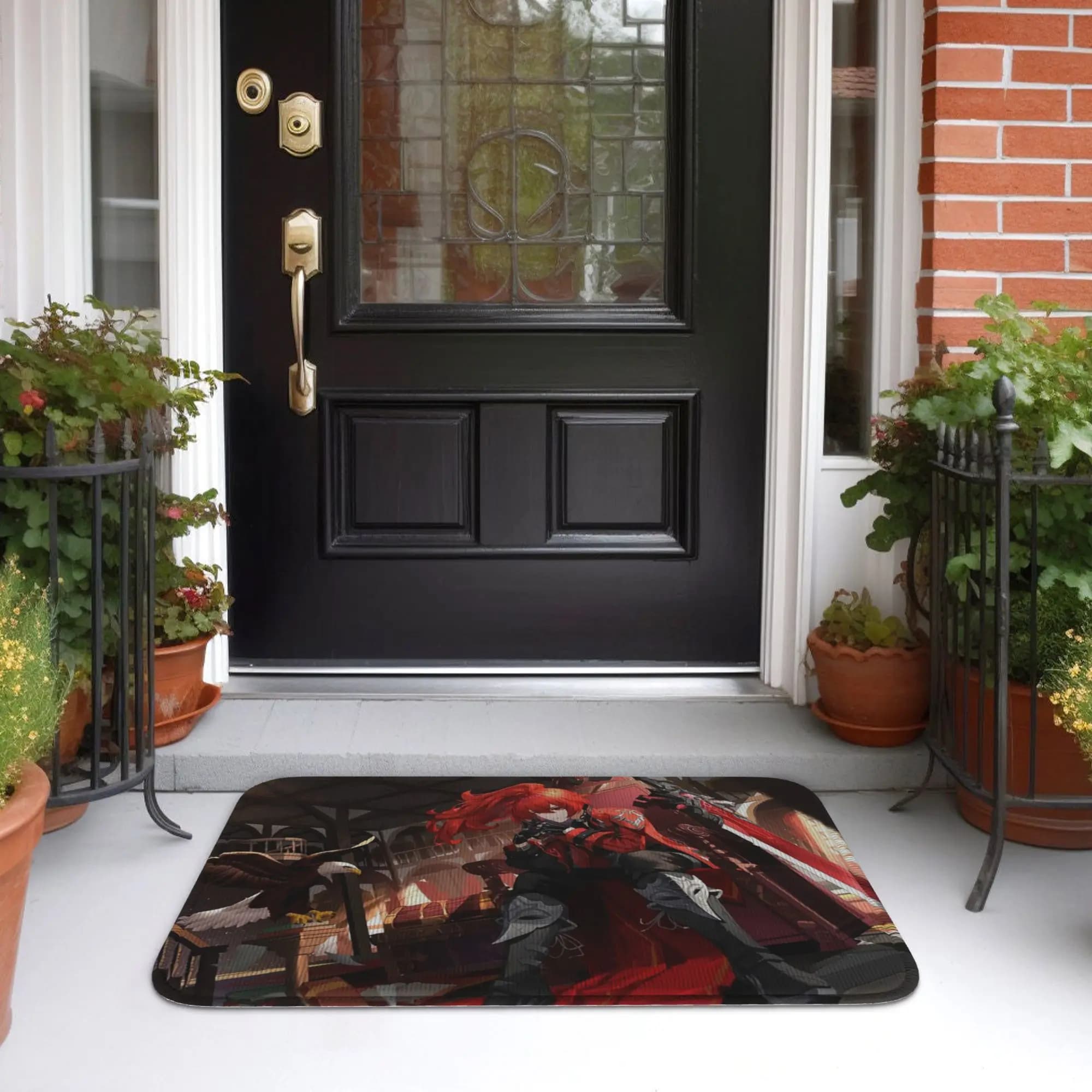 Genshin Impact Diluc Game Doormat Tappetino per ingresso cucina, tappetino antiscivolo per la casa, tappetino per soggiorno