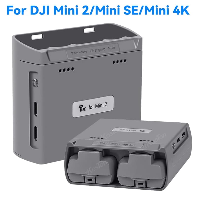 For DJI Mini 4K/MINI 2/Mini 2 SE Charging Hub 2-way Battery Charging USB Remote Control Batteries Battery Charger and Battery Charger Drone Accessories