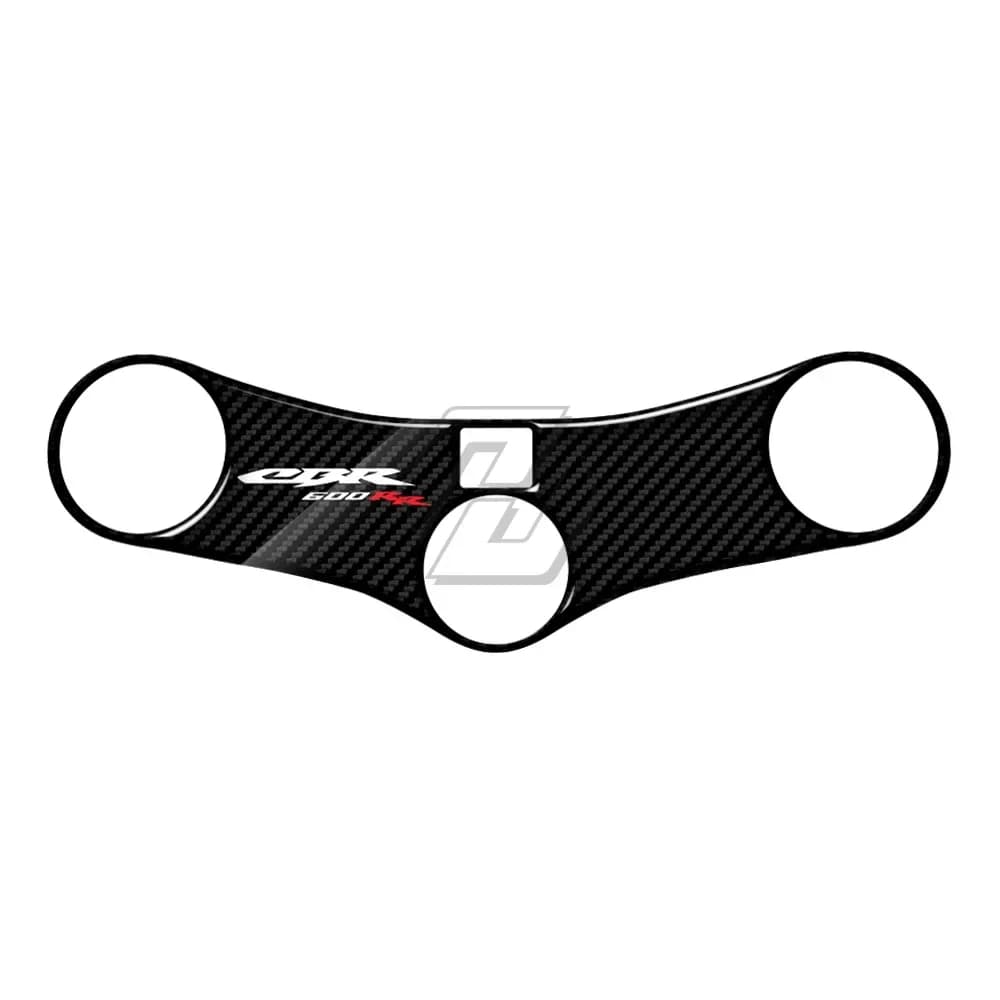 Per Honda CBR600RR 2005-2006 Resina 3D Defender a triplo giogo superiore effetto carbonio