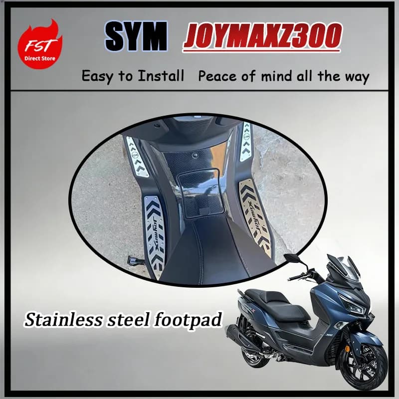 Pedane Originali in Acciaio Inox per SYM Joymax Z300, Ricambio Diretto, Accessori Moto