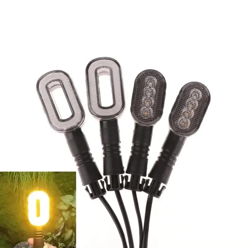 2PCS Indicatore di direzione della bicicletta Corno Fanale posteriore 36V/48V/60V/72V Luce della bici Lampada di avvertimento per parti di scooter del motociclo dell'acceleratore elettrico