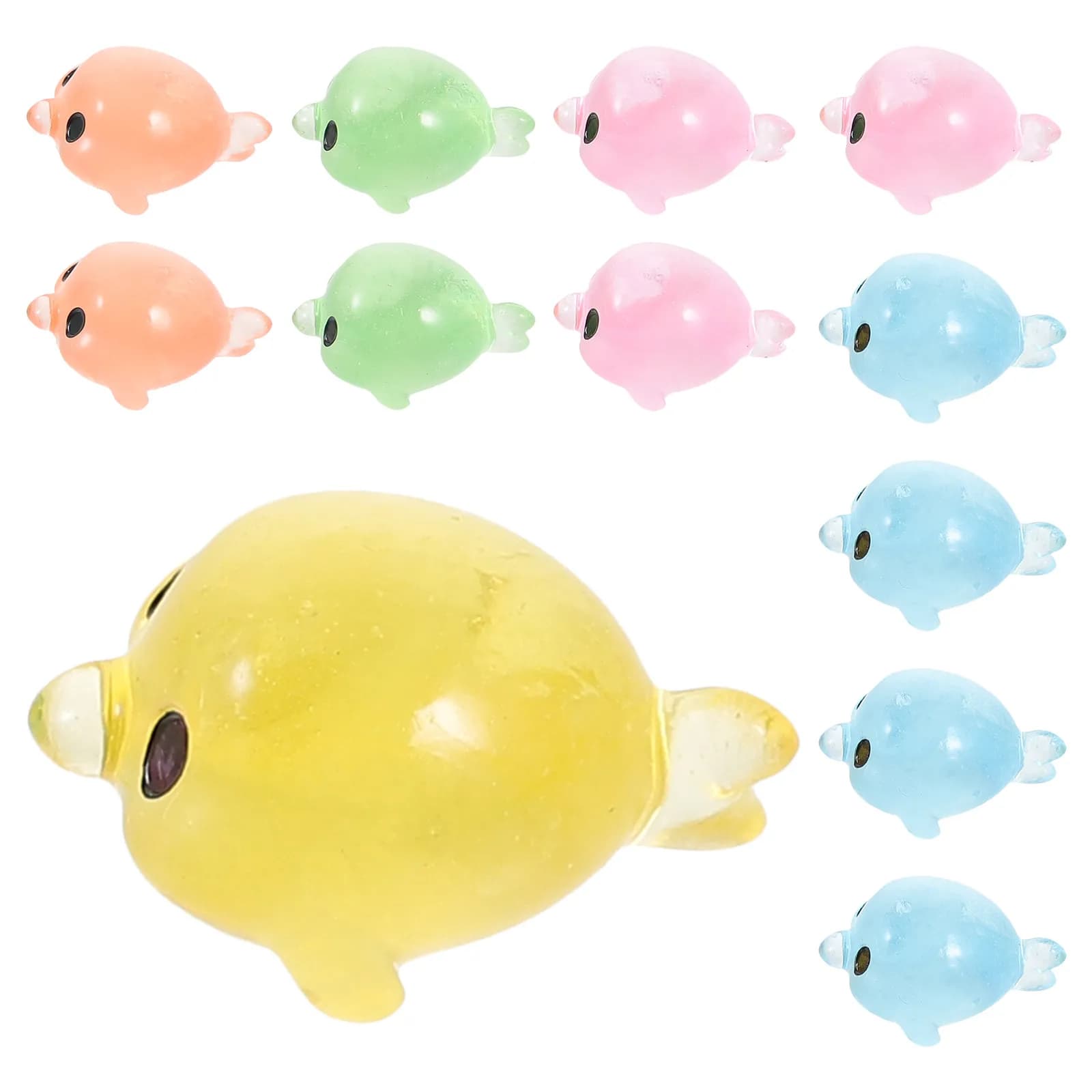 20Pcs Resin Dolphin Ornament Compact Delicate Cartoon Style for Office Desktop Garden Micro Landscape Fish Tank Potted Plant