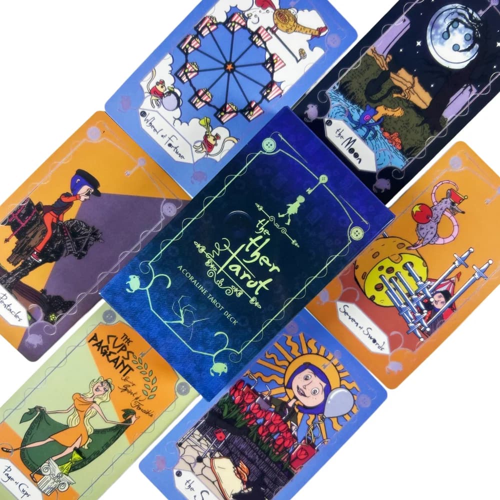 Altre Carte dei Tarocchi, Mazzo da 78 Pezzi, La Chiave che Apre la Porta al Mondo di Coraline, 10,3*6cm, Gioco da Tavolo, Mazzo Oracolo