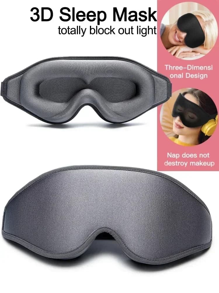 3D Sleep mask Benda for eyes Help for sleep Eye mask Soft memory foam Face mask 99% Blockout Light Slaapmasker Patch for eye cover