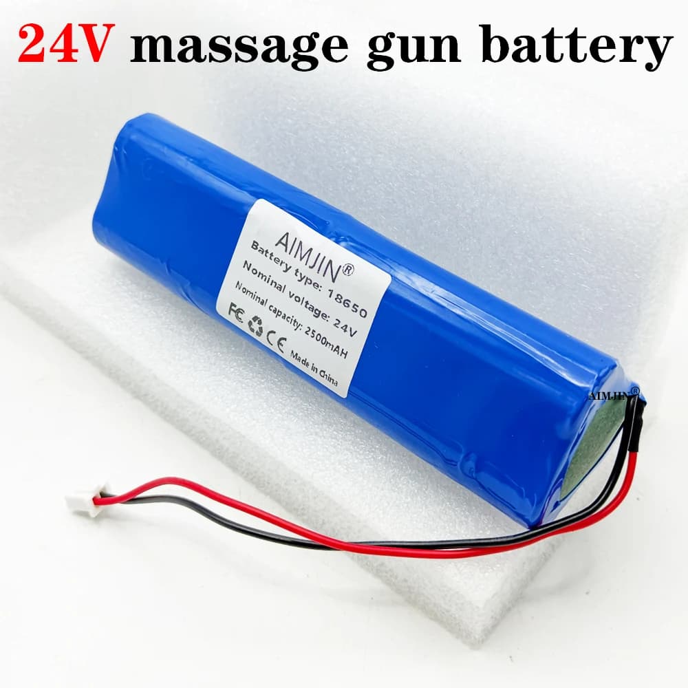 New 24 V 2500 mAh Lithium Ion Rechargeable Battery Pack for Phoenix A1 Massage Gun, BMS DIY Installation Band Gun