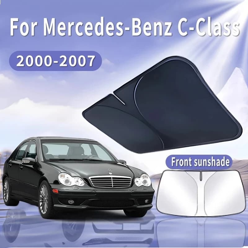 Per Mercedes-Benz Classe C W203 2000 ~ 2007 Auto Visiera parasole Parabrezza anteriore Parasole Isolamento termico Raffreddamento estivo Accessori auto
