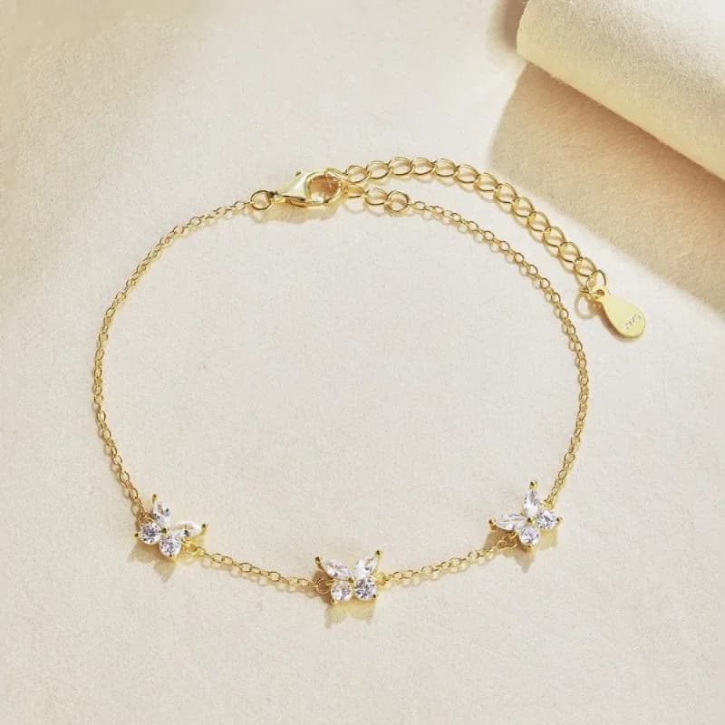 Bracciale a farfalla in argento Shining U S925 per donna Gemme a forma di marchesa Gioielleria raffinata Regalo di compleanno di compleanno
