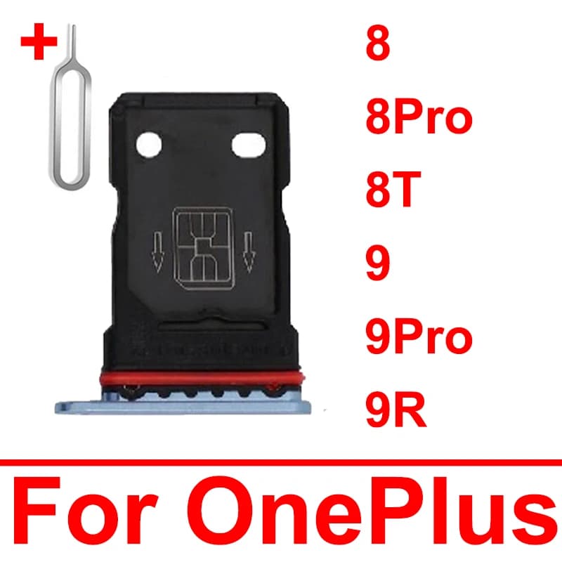 Sim Card Tray For Oneplus 1+ 8 Pro 8T 9 Pro 9R Sim Card Tary Holder Slot Socket Replacement Parts
