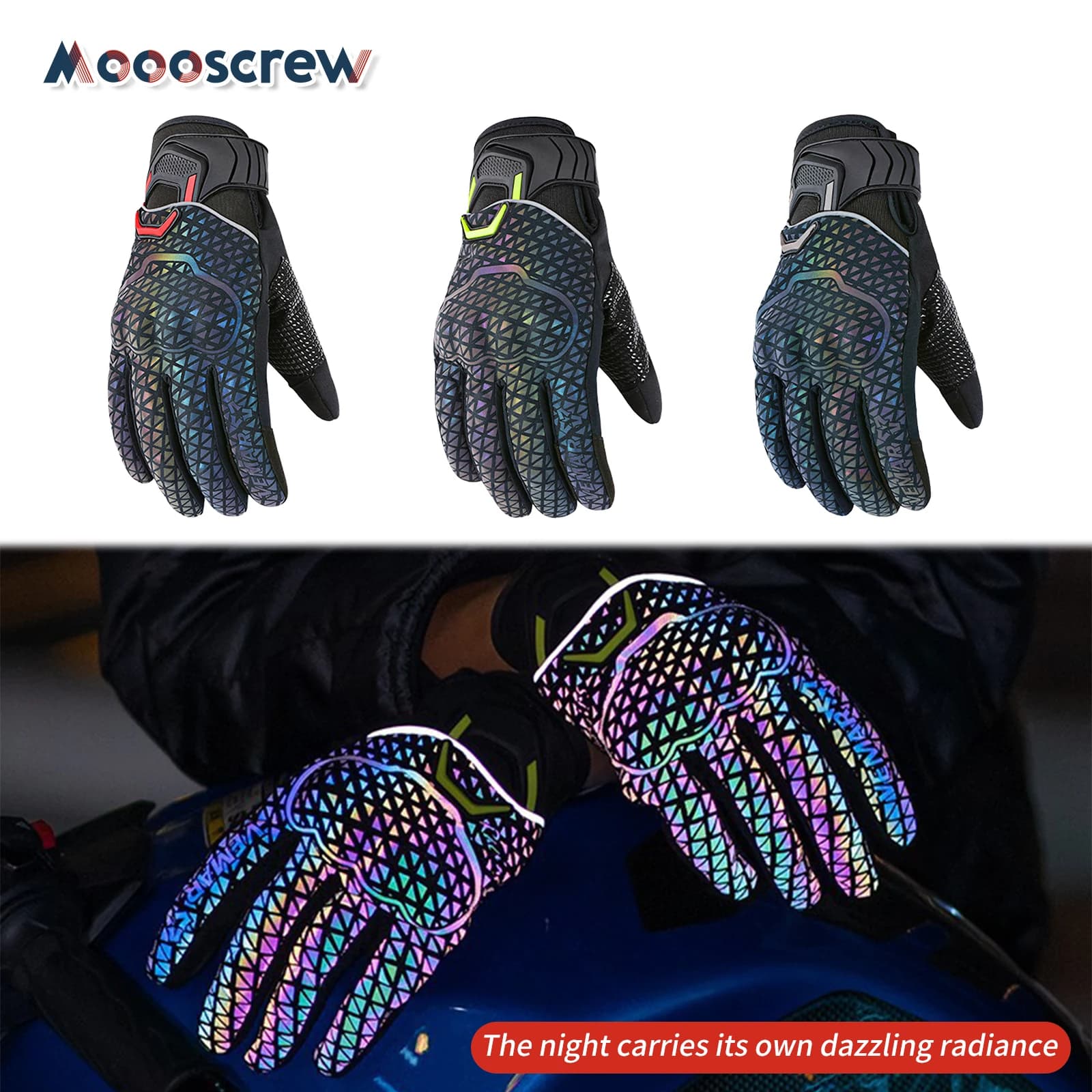 Guanti da Moto Invernali, Impermeabili e Termici con Protezione TPU, Riflettenti e Touchscreen per la Guida in Clima Freddo (Unisex)