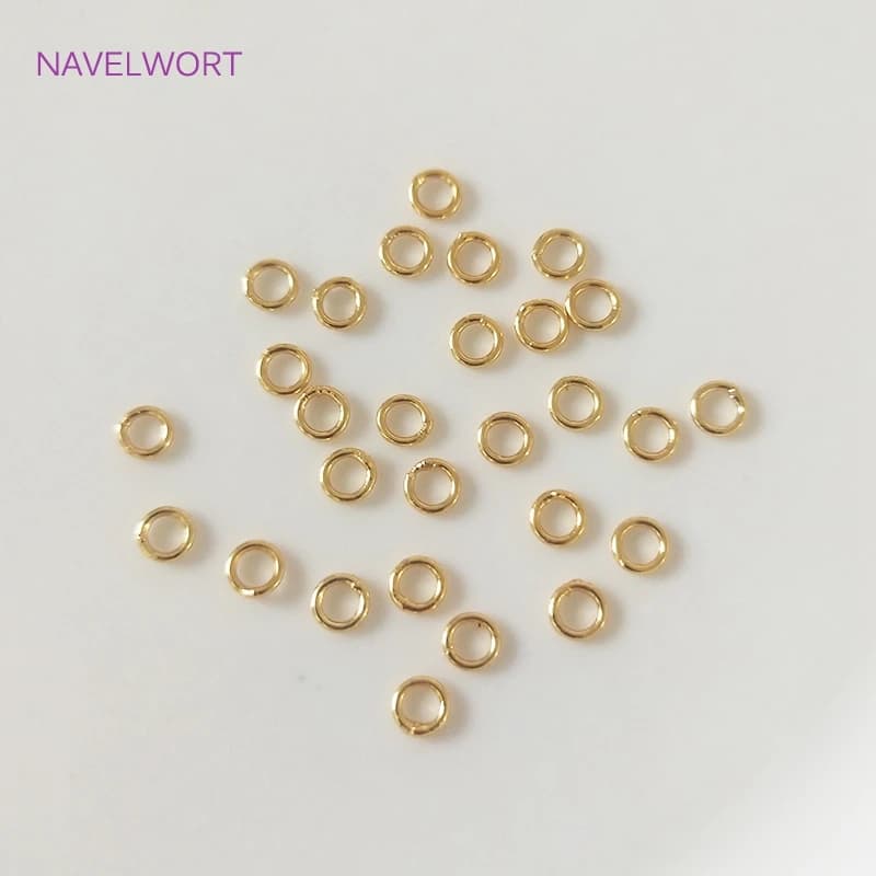 Anelli di salto con connettore ad anello chiuso saldato placcato oro 14K/18K per forniture per la creazione di gioielli fai da te all'ingrosso