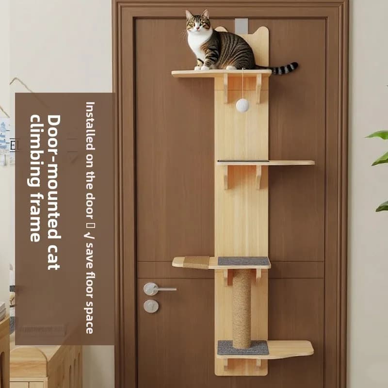 Solid wood hanging door cat climbing frame cat climbing column cat grinding claws does not occupy an area of pet toys