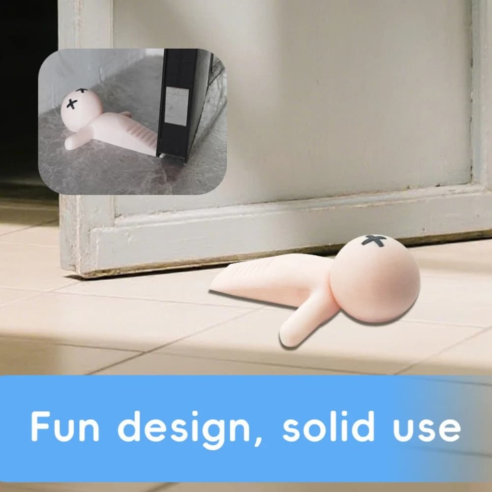 Fermaporta creativo personalizzato da 2 pezzi Fermaporta a figura piccola Fermaporta portatili anti-squeezzamento a mano Fermaporta all'ingrosso