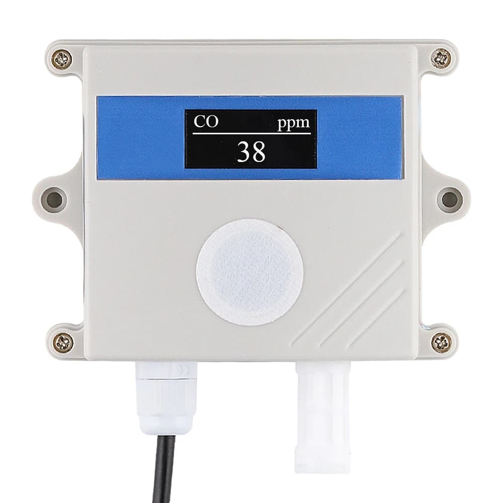 CO Sensor Alarm Soot Gas Pollution Detector RS485 Output Analog 0-5V 0-10V 4-20mA Carbon Monoxide Gas Sensor 0-1000ppm