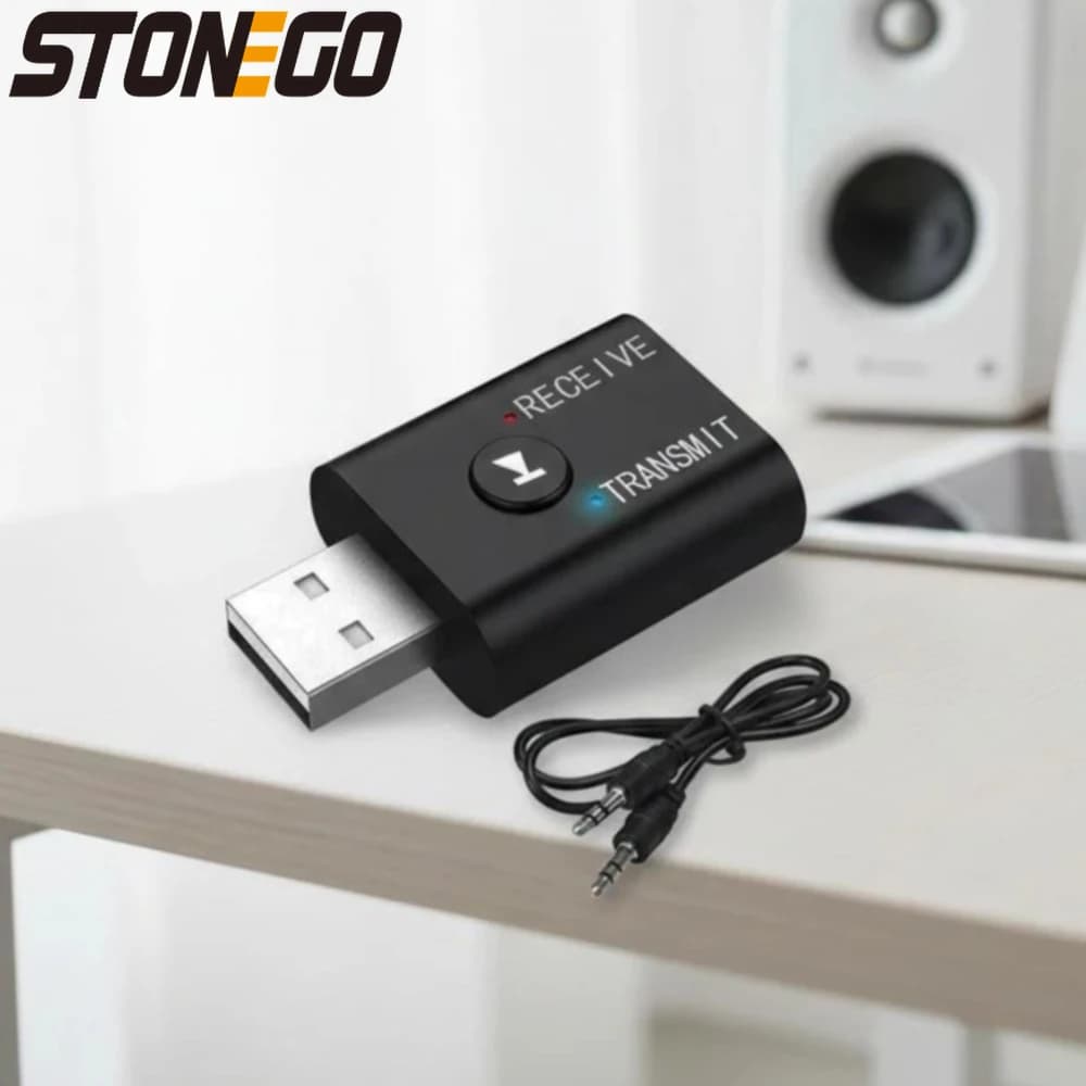 Adattatore Audio Wireless Bluetooth 5.0 2-in-1 Ricevitore Trasmettitore Mini Portatile per TV, Auto e Altoparlanti