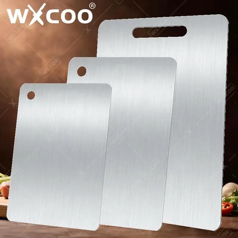 WXCOO Set of 3 Stainless Steel Cutters Anti-rust Double Side Anti-slip Space for Kitchen