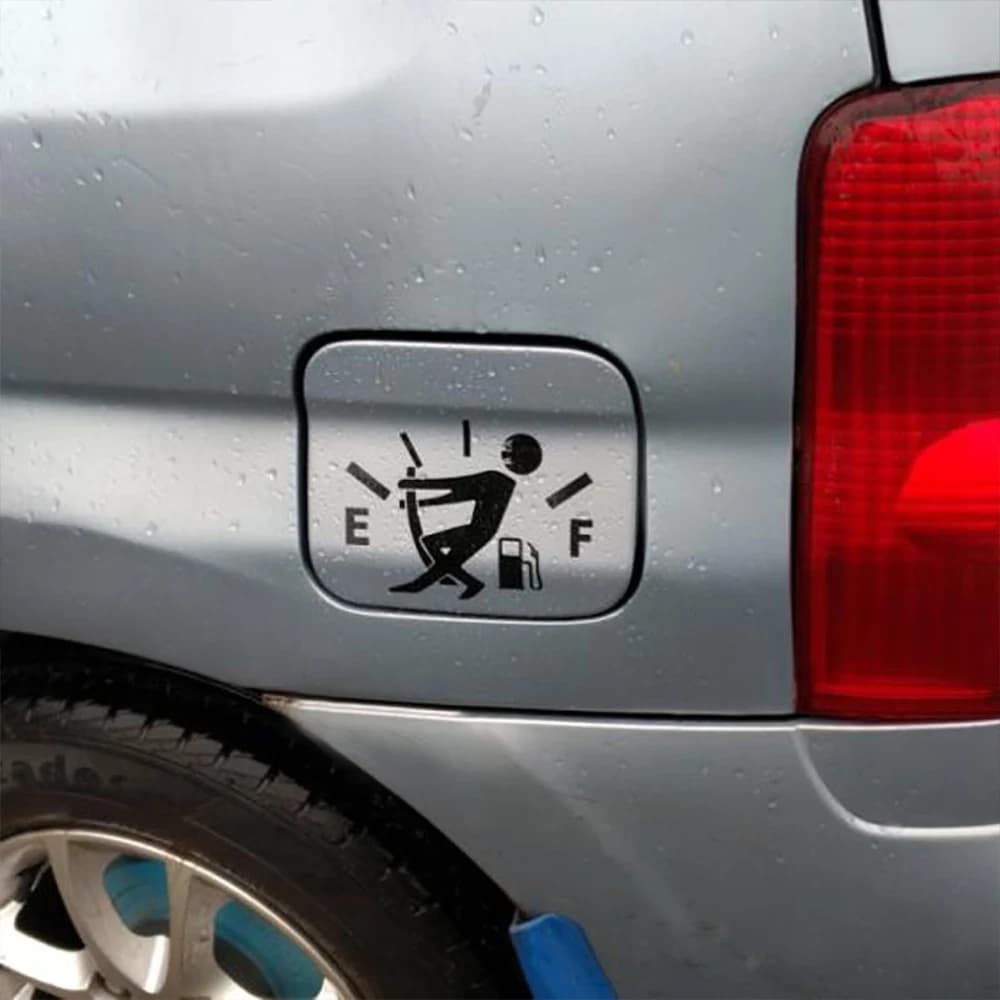 1 PCS Fuel Tank Cap Sticker Tearable Waterproof Funny Sticker Personalized Reflective Car Sticker