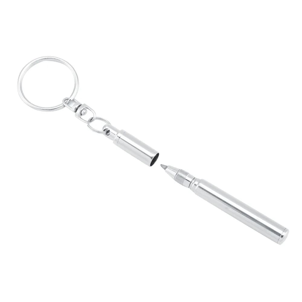 Stainless Steel Telescopic Pen Extendable 2 in 1 Multifunctional Keychain Pen Pocket Everyday Carry Retractable Ballpoint