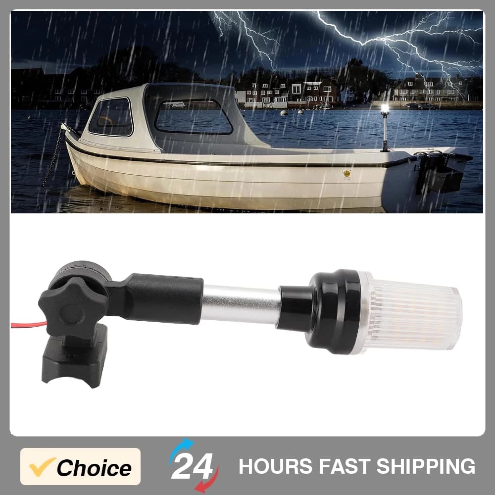Luce di Ancoraggio Omnidirezionale IP67 Impermeabile, Luce di Poppa per Barche, Luce di Navigazione Marina LED Pieghevole per Pontoni, Barche da Pesca