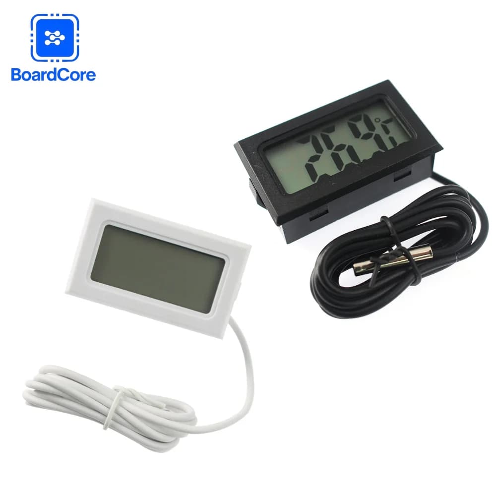 Termometro Digitale LCD con Sonda Impermeabile da 1m/2m per Congelatore e Frigorifero, Temperatura da -50 a 110 Gradi